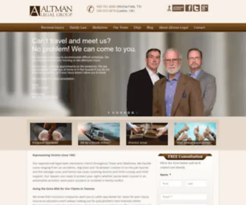 Altmanlegal.com(Altman Legal Group) Screenshot