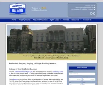 Altmanrealestate.com(Real Estate Homes & Land for Sale Kittanning PA at Altman Real Estate Agency Inc) Screenshot