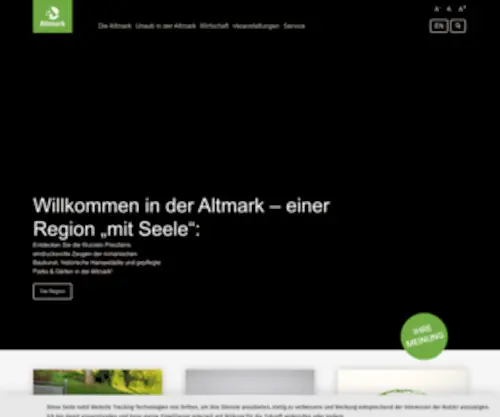 Altmarktourismus.de(Die Altmark im Fokus) Screenshot
