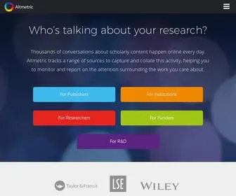 Altmetric.com(Discover the attention surrounding your research) Screenshot