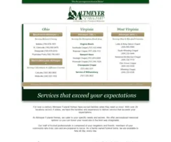 Altmeyer.com(Altmeyer Funeral Homes) Screenshot