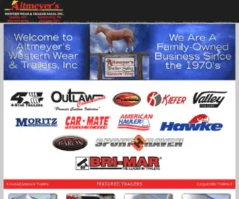 Altmeyertrailers.com(Altmeyer's Western Wear & Trailer Sales) Screenshot