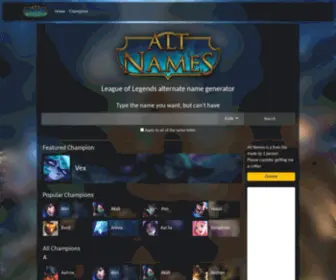 Altnames.co(Altnames) Screenshot