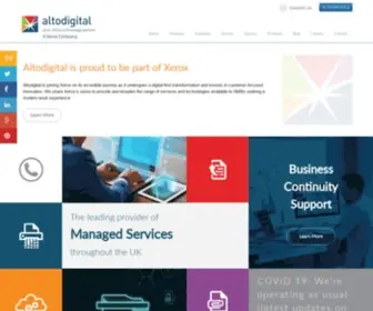 Altodigital.com(The UK's leading office technology partner and provider of managed services) Screenshot