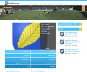 Altomalcantone.ch(Comune Alto Malcantone) Screenshot