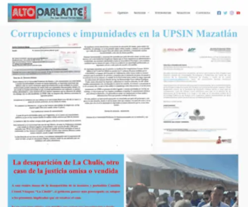 Altoparlante.com.mx(Periodismo profesional con sentido crítico) Screenshot