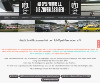 Altopelfreunde.de(Alt-Opel-Freunde e.V) Screenshot