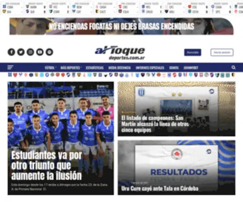 Altoquedeportes.com.ar(Al Toque Deportes) Screenshot