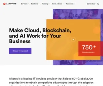Altoros.com(Enterprise Grade Cloud Services) Screenshot