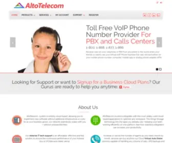 Altotelecom.com(AltoTelecom provides VoIP for Business and Contact Center VoIP services) Screenshot