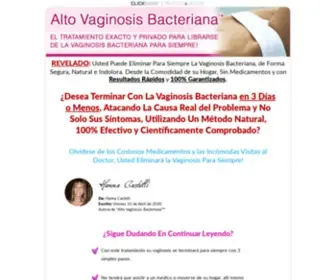 Altovaginosisbacteriana.com(El Tratamiento Exacto Para Librarse de la Vaginosis Bacteriana Para Siempre) Screenshot