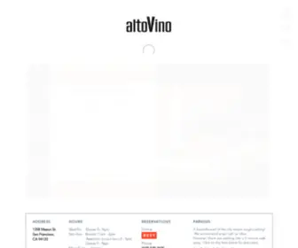 Altovinosf.com(AltoVino) Screenshot