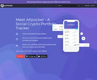 Altpocket.io(Your social crypto portfolio tracker) Screenshot