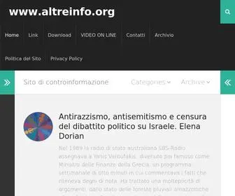 Altreinfo.org(Controinformazione riguardante aspetti politici) Screenshot