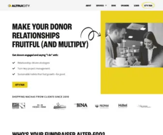 Altruicity.com(Make your donor relationships fruitful (and multiply)) Screenshot