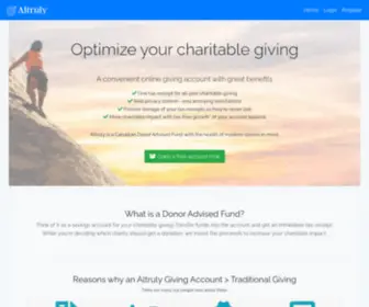 Altruly.com(We make giving to charity feel even better) Screenshot