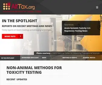 Alttox.org(Methods for Non Animal Testing) Screenshot