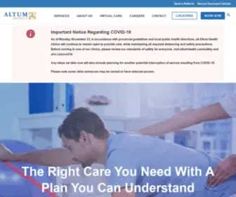 Altumhealth.com(Altum Health) Screenshot