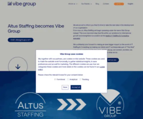 Altusstaffing.com(Vibe Group) Screenshot