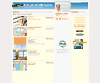 Alu-Jalousien.com(JALOUSIEN, JALOUSIE. Onlineshop für Jalousien nach Maß) Screenshot