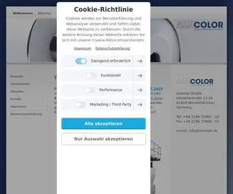 Alucolor.de(Alucolor Textilmaschinen GmbH) Screenshot