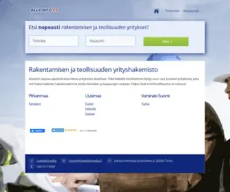 Alueinfo.fi(Rakentamisen ja teollisuuden yrityshakemisto) Screenshot