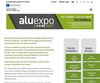 Aluexpo.com(Aluminyum Teknolojileri) Screenshot