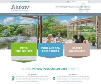Alukov.co.uk(Swimming Pool enclosures and Patio enclosures) Screenshot