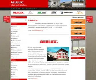 Alulux.hu(Kezdőoldal) Screenshot