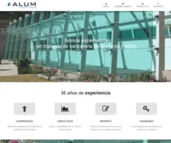 Alum.com.mx(Cristales y aluminio) Screenshot