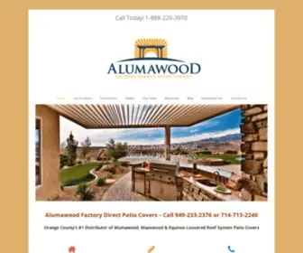 Alumawoodfactorydirect.net(Alumawood Factory Direct Patio Cover Design) Screenshot