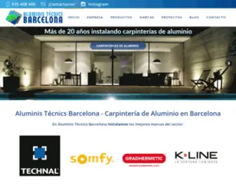 Aluministecnicsbarcelona.com(Carpintería de Aluminio Barcelona) Screenshot
