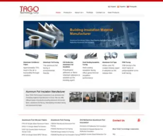 Aluminumfoilcompany.com(TAGO TAGO Technology Corporation) Screenshot