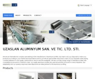 Aluminumprofiles.net(Aluminium Profiles Turkey) Screenshot