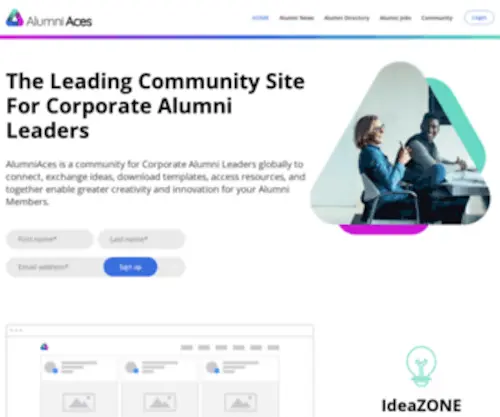 Alumniaces.com(Alumni Aces) Screenshot