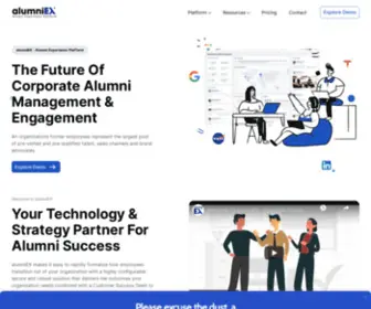 Alumniex.com(Corporate Alumni Platform) Screenshot