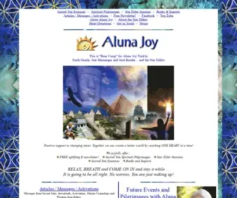 Alunajoy.com(Home to Aluna Joy Yaxk'in and the Star Elders) Screenshot