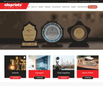 Aluprints.com(Specialized in the design and manufacture of contemporary Awards) Screenshot