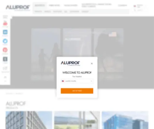 Aluprof.co.uk(Wiodący europejski dystrybutor systemów aluminiowych dla budownictwa. Producent stolarki) Screenshot