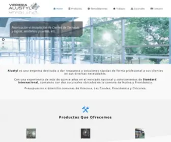 Alustyl.cl(Vidriería Alustyl) Screenshot