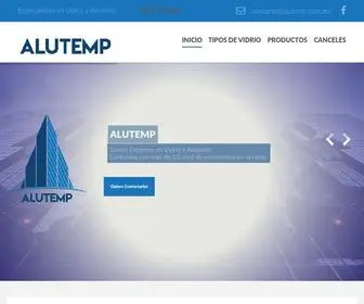 Alutemp.com.mx(Vidrio y Aluminio) Screenshot