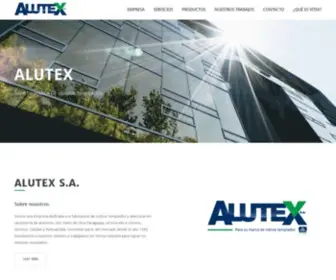 Alutex.com.py(Lider en servicios de Vidrios) Screenshot