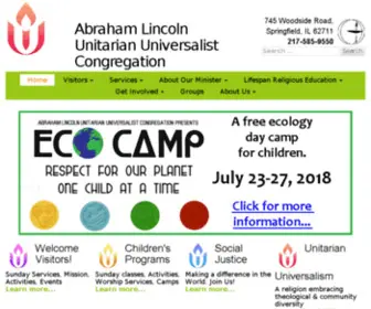 Aluuc.org(The Abraham Lincoln Unitarian Universalist Congregation of Springfield) Screenshot