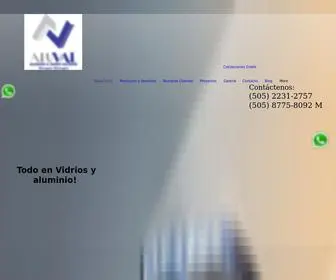 Aluvalnicaragua.com(Vidrio y Aluminio) Screenshot