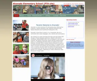 Alvaradoschool.net(Alvarado Elementary School (PTA site)) Screenshot
