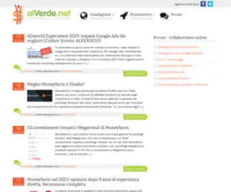 Alverde.net(Come guadagnare online con i siti e blog e reinvestire i guadagni) Screenshot