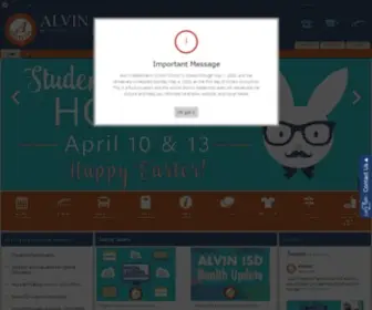 Alvinisd.net(Alvin Independent School District) Screenshot