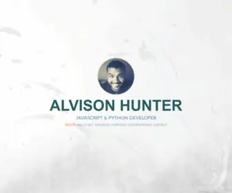 Alvisonhunter.com(JavaScript & Python Developer) Screenshot