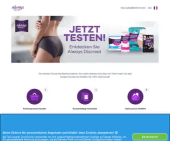 Always-Testwochen.de(Always Discreet) Screenshot