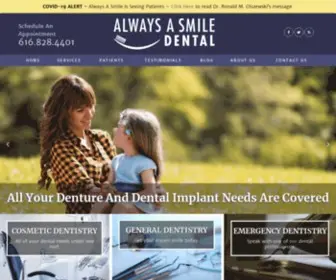 Alwaysasmile.net(Best Dentists and Dental Services in Grand Rapids) Screenshot